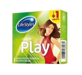Kondoomid LIFESTYLES PLAY, 3+1 tk hind ja info | LifeStyles Erootikakaubad | kaup24.ee