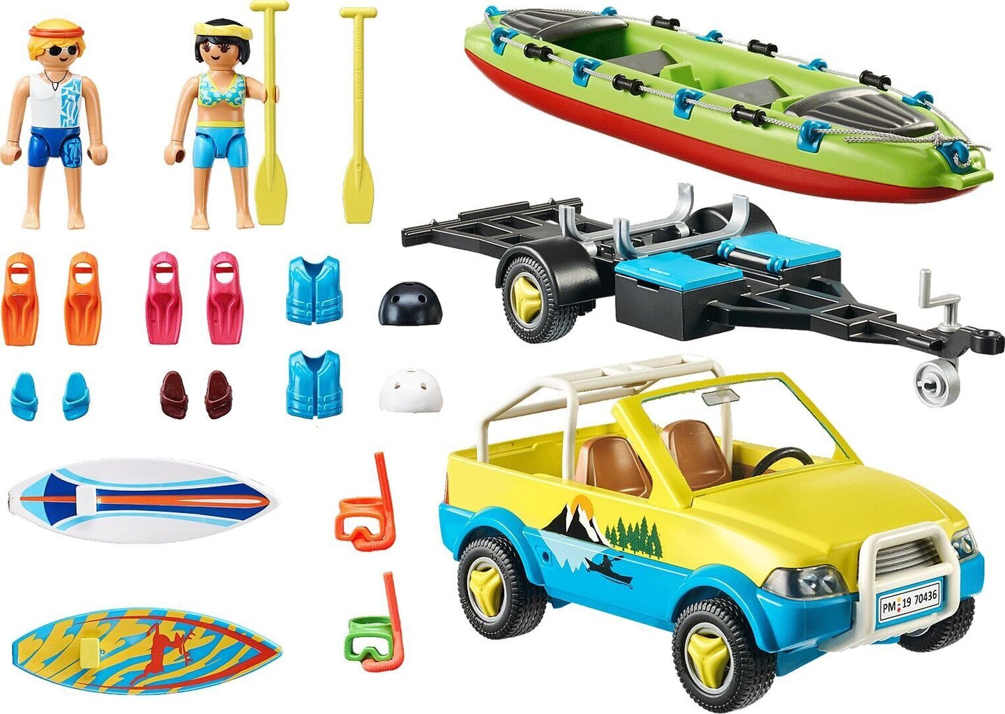 70436 PLAYMOBIL® Family Fun Rannaauto süstadega hind ja info | Klotsid ja konstruktorid | kaup24.ee