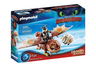 70729 PLAYMOBIL® Dragons Draakoni võistlus: Fishlegs ir Meatlug цена и информация | Конструкторы и кубики | kaup24.ee