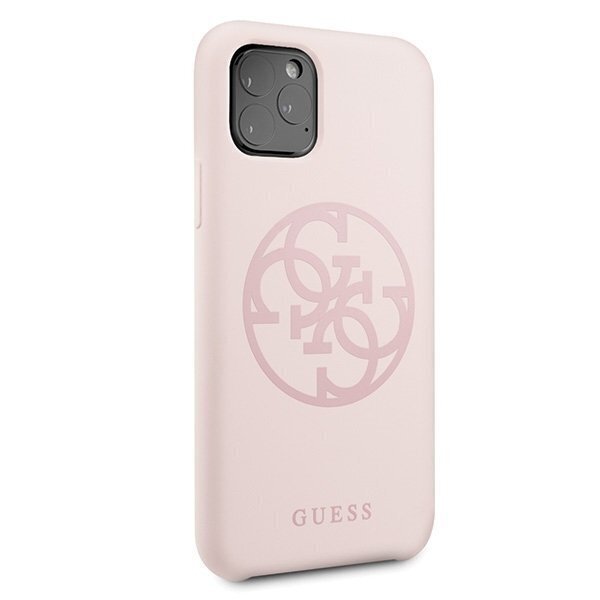 Telefoni korpus Guess GUHCN65LS4GLP iPhone 11 Pro Max light pink/jasnoróżowy hard case Silicone 4G Tone On Tone цена и информация | Telefoni kaaned, ümbrised | kaup24.ee