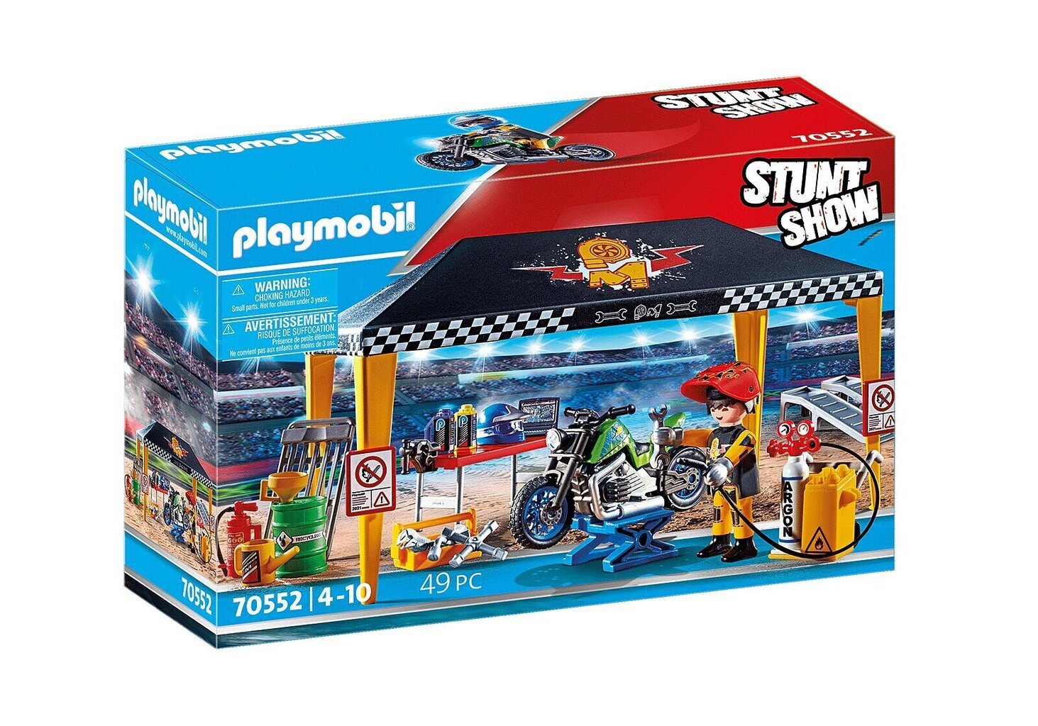 70552 PLAYMOBIL® Stuntshow Mootorrattateenindus telgis цена и информация | Klotsid ja konstruktorid | kaup24.ee