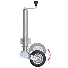 Складное опорное колесо для прицепа, 60 мм цена и информация | Дополнительные принадлежности | kaup24.ee