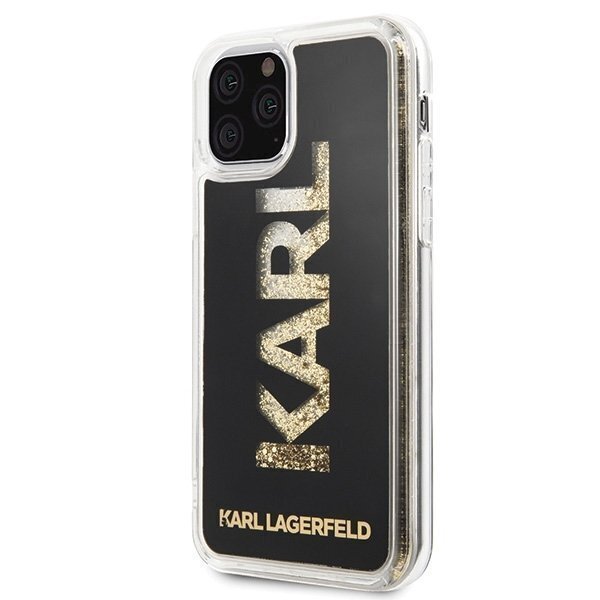 Telefoniümbris Karl Lagerfeld KLHCN58KAGBK iPhone 11 Pro black Karl logo Glitter hind ja info | Telefoni kaaned, ümbrised | kaup24.ee