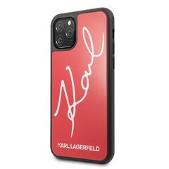 Чехол для телефона Karl Lagerfeld KLHCN58DLKSRE iPhone 11 Pro red hard case Signature Glitter цена и информация | Чехлы для телефонов | kaup24.ee