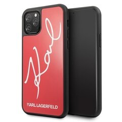 Telefoniümbris Karl Lagerfeld KLHCN58DLKSRE iPhone 11 Pro red hard case Signature Glitter цена и информация | Чехлы для телефонов | kaup24.ee