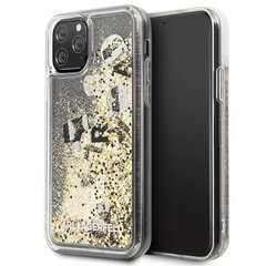 Чехол для телефона Karl Lagerfeld KLHCN58ROGO iPhone 11 Pro black & gold hard case Glitter цена и информация | Чехлы для телефонов | kaup24.ee