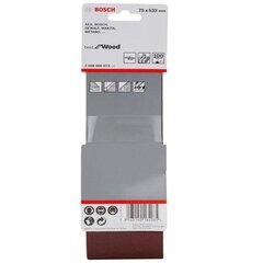 Liivapaber Bosch (75 X 533 MM) P100 - 3 tk цена и информация | Шлифовальные машины | kaup24.ee