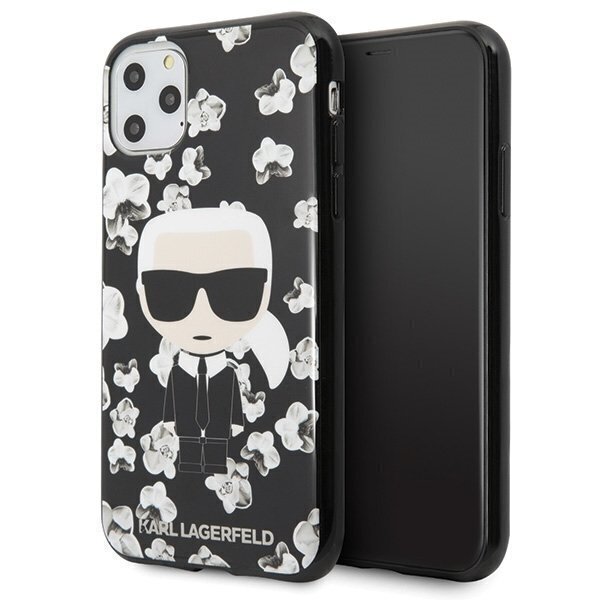 Telefoniümbris Karl Lagerfeld KLHCN58FLFBBK iPhone 11 Pro black Flower Ikonik Karl hind ja info | Telefoni kaaned, ümbrised | kaup24.ee