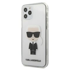 Telefoniümbris Karl Lagerfeld iPhone 12 Pro Max 6.7 KLHCP12LKTR transparent hard case Karl's Head hind ja info | Telefoni kaaned, ümbrised | kaup24.ee