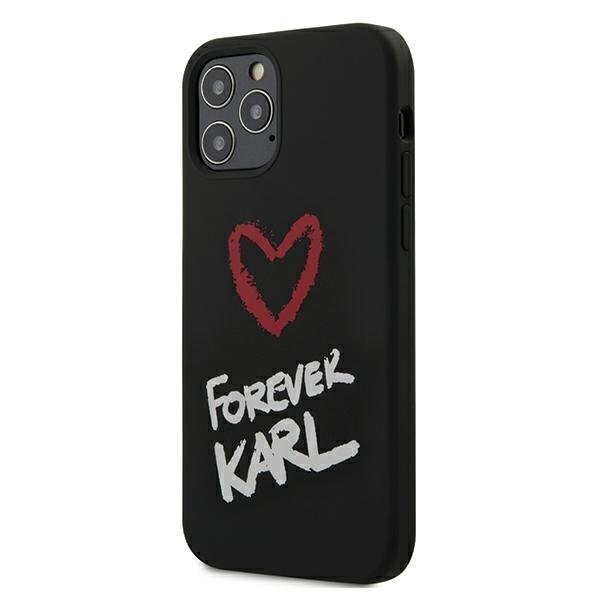 Telefoniümbris Karl Lagerfeld KLHCP12MSILKRBK Forever Karl Apple iPhone 12 / 12 Pro, must hind ja info | Telefoni kaaned, ümbrised | kaup24.ee
