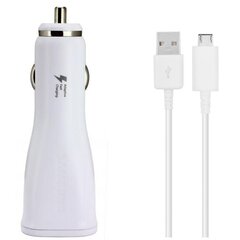 Samsung EP-LN915UBE 12 / 24V 2A Quick Charge Car Charger + Micro USB Cable White (EU Blister) hind ja info | Mobiiltelefonide laadijad | kaup24.ee