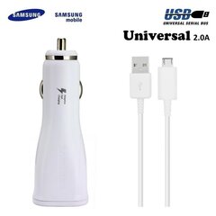 Samsung EP-LN915UBE 12 / 24V 2A Quick Charge Car Charger + Micro USB Cable White (EU Blister) hind ja info | Mobiiltelefonide laadijad | kaup24.ee