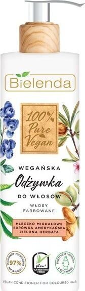 Toitev taastav palsam värvitud ja kuivadele juustele Bielenda 100% Pure Vegan, 240 ml hind ja info | Juuksepalsamid | kaup24.ee