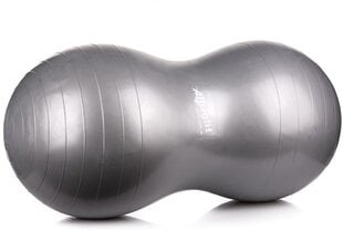Kahepoolne võimlemispall Allright Peanut 100x50 cm, hall hind ja info | Võimlemispallid | kaup24.ee