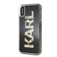 Чехол для телефона Karl Lagerfeld KLHCPXKAGBK iPhone X/Xs black Karl logo Glitter цена и информация | Чехлы для телефонов | kaup24.ee