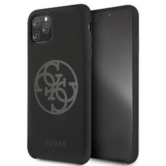 Telefoni korpus Guess GUHCN65LS4GBK 4G Tone On Tone hard back cover case for Apple iPhone 11 Pro Max Black hind ja info | Telefoni kaaned, ümbrised | kaup24.ee