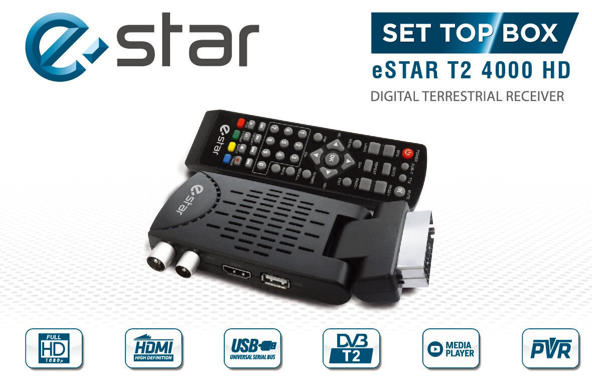 eStar T2 4000 HD hind ja info | Digiboksid | kaup24.ee