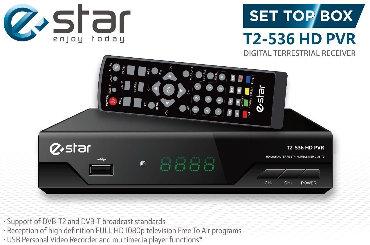 eStar T2-536 HD PVR hind ja info | Digiboksid | kaup24.ee