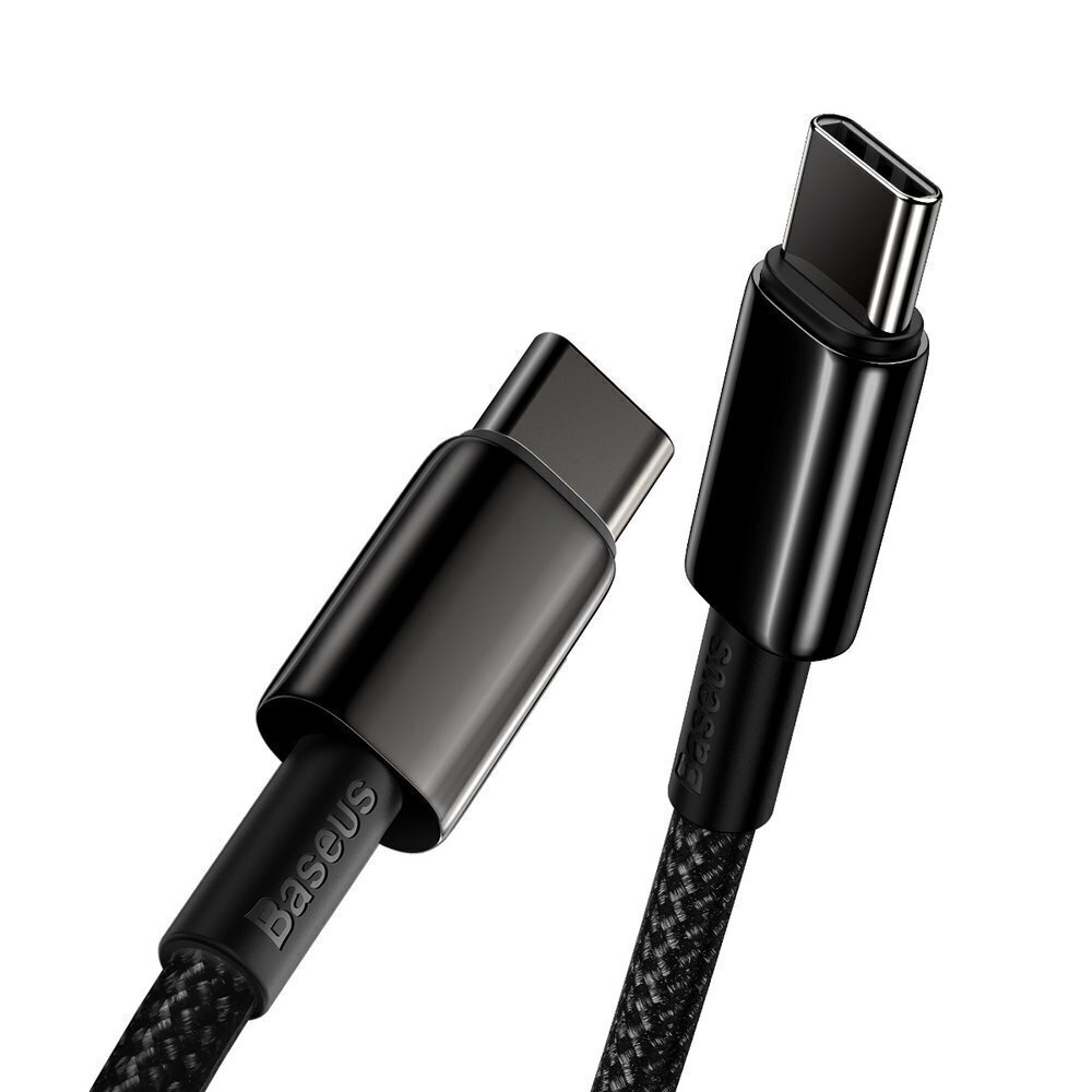 Baseus (CATWJ-A01) USB Type-C - USB Type-C cable Power Delivery Quick Charge 100W 5A 2m, must hind ja info | Mobiiltelefonide kaablid | kaup24.ee