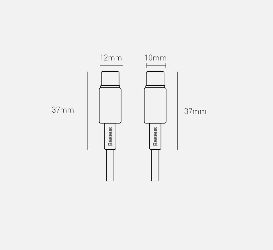 Baseus (CATWJ-A01) USB Type-C - USB Type-C cable Power Delivery Quick Charge 100W 5A 2m, must hind ja info | Mobiiltelefonide kaablid | kaup24.ee