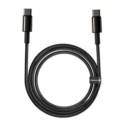 Baseus (CATWJ-A01) USB Type-C - USB Type-C cable Power Delivery Quick Charge 100W 5A 2м, черный цена и информация | Borofone 43757-uniw | kaup24.ee