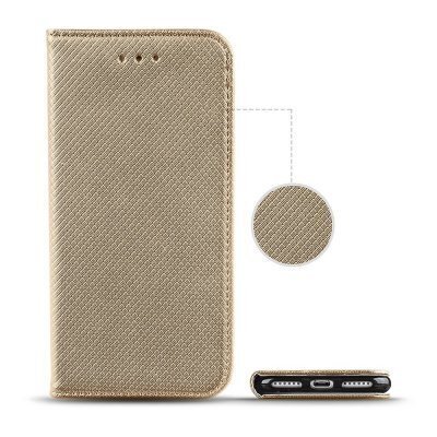 Raamatulaadne telefoniümbris Hallo Smart Magnet Book Case Samsung Galaxy A21, kuldne hind ja info | Telefoni kaaned, ümbrised | kaup24.ee