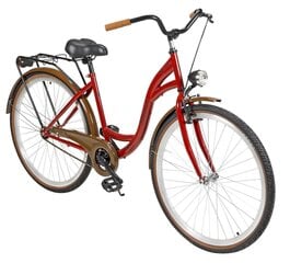 Linnajalgratas AZIMUT City Lux 28" 2021, punane цена и информация | Велосипеды | kaup24.ee