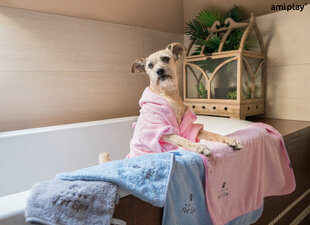 Koerte hommikumantel Amiplay SPA Pink, 25 cm hind ja info | Hooldusvahendid loomadele | kaup24.ee