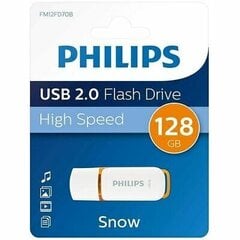 PHILIPS USB 2.0 FLASH DRIVE SNOW EDITION (ORANGE) 64GB цена и информация | USB накопители | kaup24.ee
