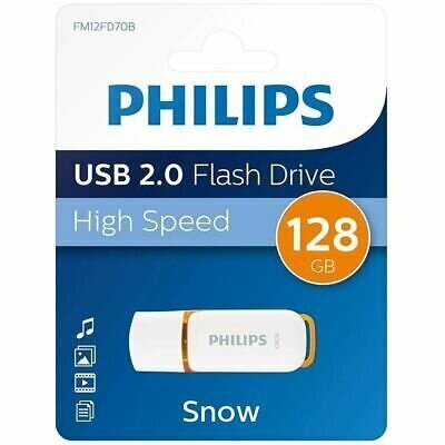 PHILIPS USB 2.0 FLASH DRIVE SNOW EDITION (ORANGE) 64GB цена и информация | Mälupulgad | kaup24.ee