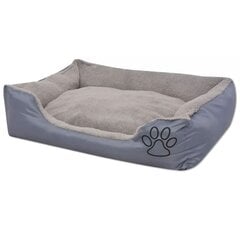 Лежак для собаки с мягкой подушкой L VidaXL, серый цена и информация | Лежаки, домики | kaup24.ee