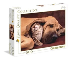 Pusle Clementoni High Quality Collectin Cuddles (Koer kassipojaga), 35020, 500 tk hind ja info | Pusled | kaup24.ee