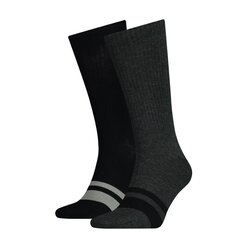 Meeste sokid Puma Seasonal Logo Sock 2-Pack, mustad цена и информация | Мужские носки | kaup24.ee