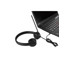 Juhtmega kõnekeskuse peakomplekt/kõrvaklapid mikrofoniga Lenovo Essential цена и информация | Наушники | kaup24.ee