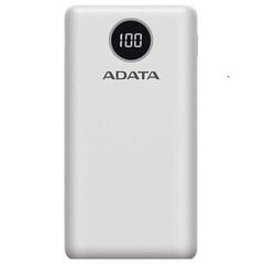 Akupank ADATA P20000QCD Power Bank, White, Recha hind ja info | ADATA Mobiiltelefonid, foto-, videokaamerad | kaup24.ee