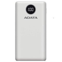 Akupank ADATA P20000QCD Power Bank, White, Recha цена и информация | Зарядные устройства Power bank | kaup24.ee