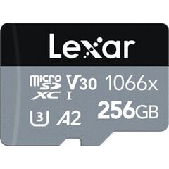 Флэш-память класса 10, Lexar High-Performance 1066x UHS-I MicroSDXC, 256 ГБ, черный цена и информация | Карты памяти для телефонов | kaup24.ee