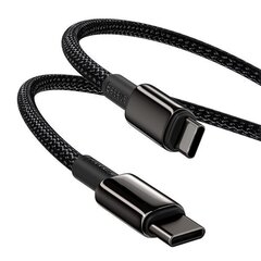 USB кабель Baseus Tungsten Gold Fast Data Type-C to Type-C 100W 1 м, черный цена и информация | Кабели для телефонов | kaup24.ee