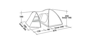 Telk Easy Camp Eclipse 500, roheline kaina ir informacija | Telgid | kaup24.ee