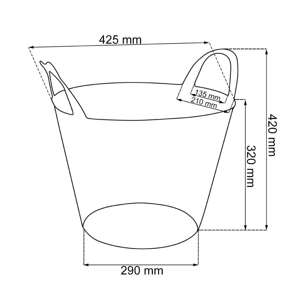 Pesukorv Properplast 30 L, valge​ цена и информация | Pesukuivatusrestid ja aksessuaarid | kaup24.ee