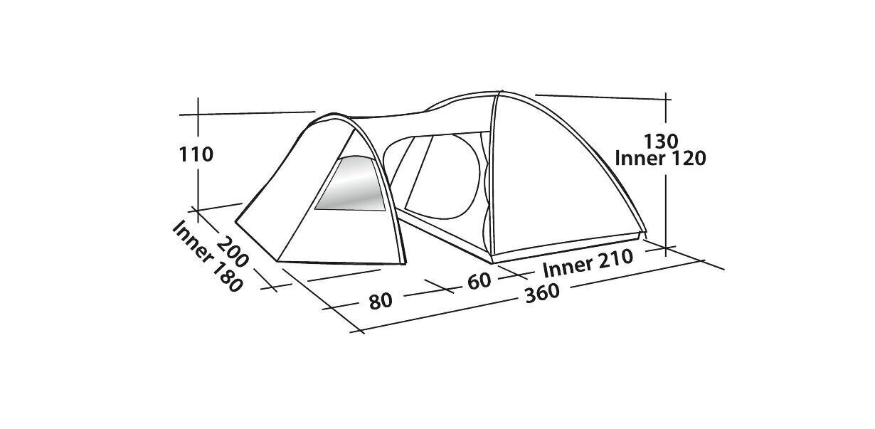 Telk Easy Camp Eclipse 300, roheline цена и информация | Telgid | kaup24.ee