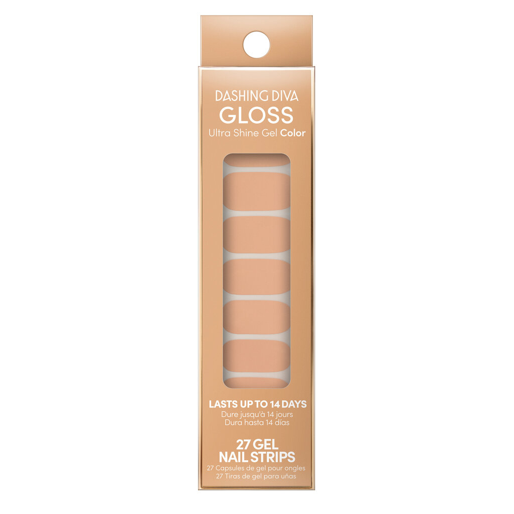 Geelilaadsed küünekleebised Dashing Diva Gloss Color Gel Nail Strips Sahara Sandstone, 27tk + miniküüneviil цена и информация | Maniküüri ja pediküüri tarvikud | kaup24.ee