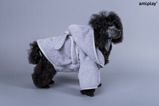 Koerte hommikumantel Amiplay SPA Grey, 45 cm hind ja info | Hooldusvahendid loomadele | kaup24.ee