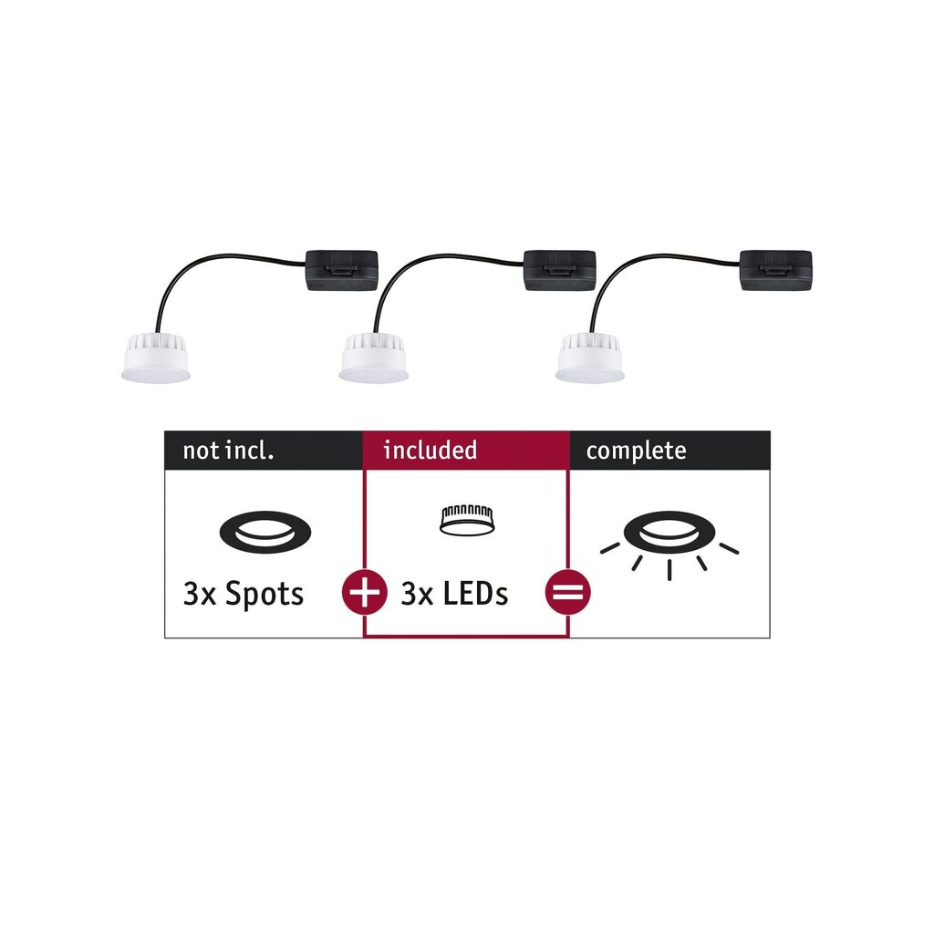 LED valgusmoodul Coin 3x6W 3x470lm 2,700K 50mm hind ja info | Süvistatavad ja LED valgustid | kaup24.ee