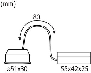 LED valgusmoodul Coin 6 W 470lm 2,700K D 50mm H 30mm цена и информация | Монтируемые светильники, светодиодные панели | kaup24.ee