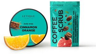 Komplekt &quot;Tselluliidivastane kompleks koos kohviga&quot;, Letique cosmetics; 250 g, 200 ml hind ja info | Kehakreemid, losjoonid | kaup24.ee