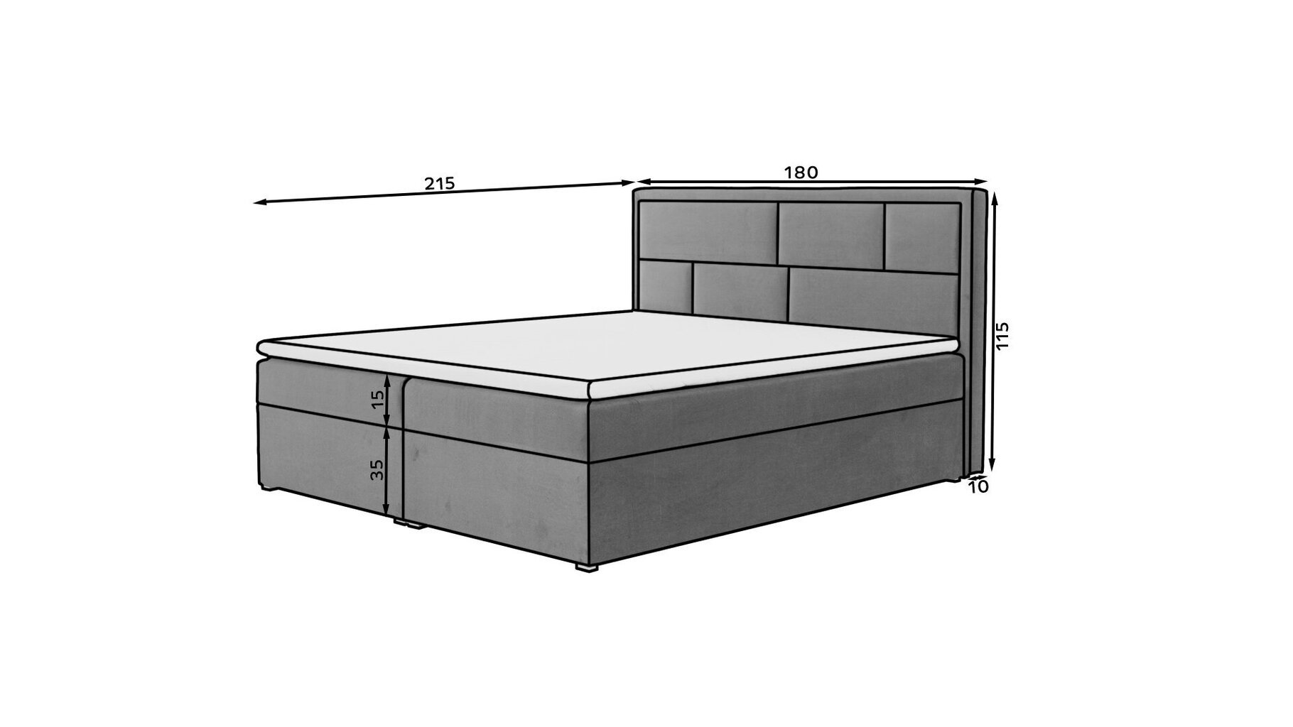 Voodi NORE Meron 12, 180x200 cm, roheline hind ja info | Voodid | kaup24.ee