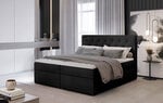Кровать NORE Loree 12, 140x200 см, черная
