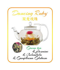 Blooming tea "Dancing Ruby" - Õitsev tee "Tantsiv rubiin", 1 tükk цена и информация | Чай | kaup24.ee