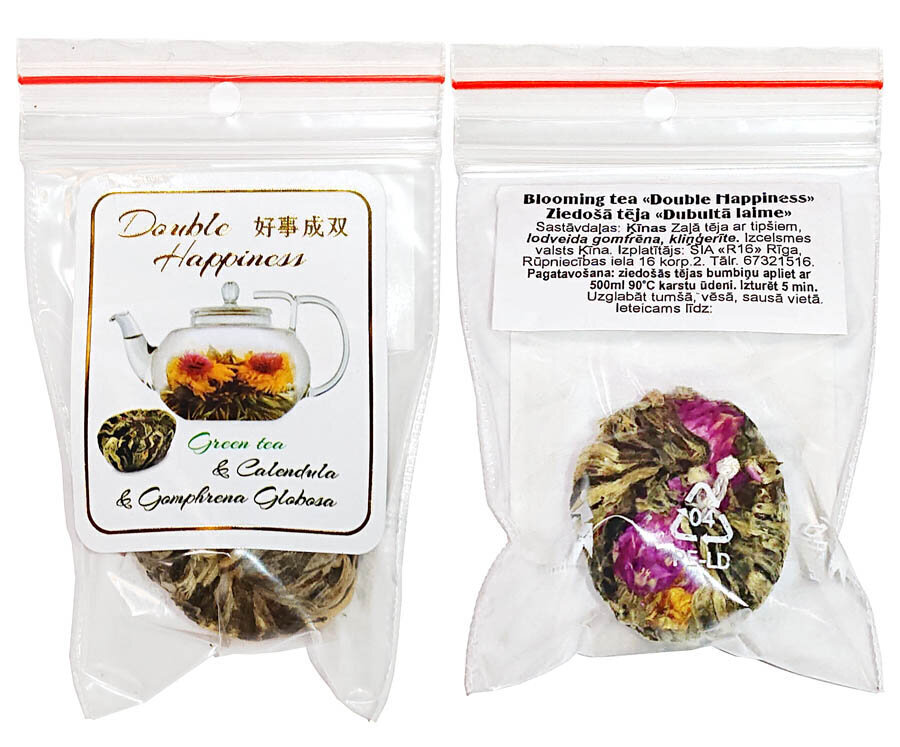 Blooming tea "Double Happiness" - Õitsev tee "Topelt õnn", 1 tükk цена и информация | Tee | kaup24.ee